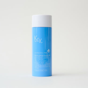 blue bottle of a face mask