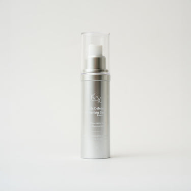 silver pump bottle of skincare