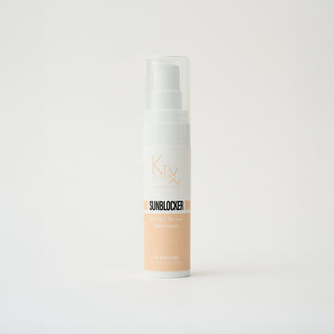 skin spf in a bottle with a peach label