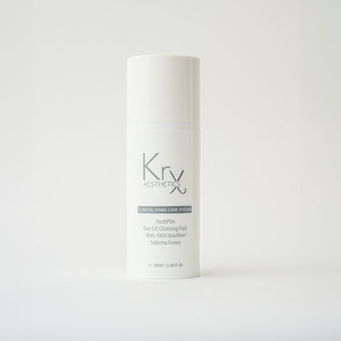 white bottle of skin cleanser