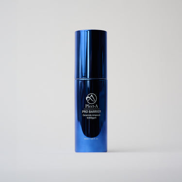 facial ampoule in a blue reflective packaging